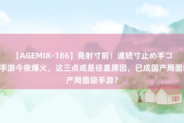 【AGEMIX-186】発射寸前！連続寸止め手コキ 万古手游今夜爆火，这三点或是径直原因，已成国产局面级手游？