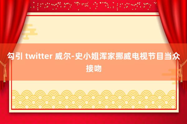 勾引 twitter 威尔-史小姐浑家挪威电视节目当众接吻